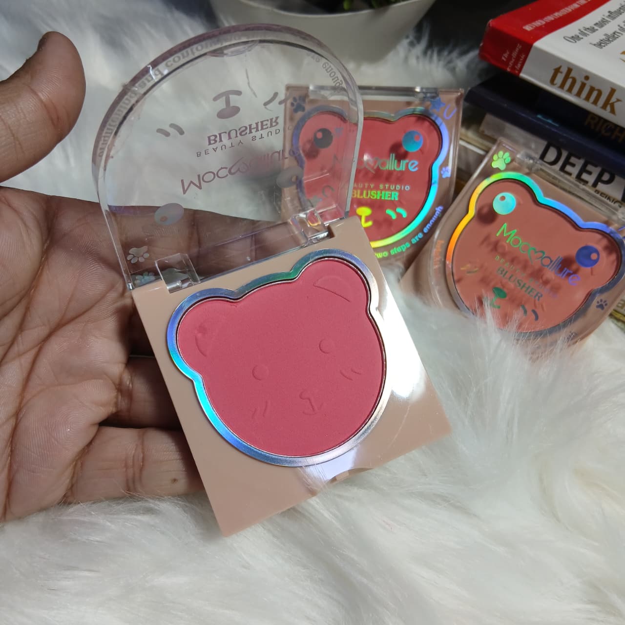 Mocallure Cute Teddy Bear Blush Pack of 3