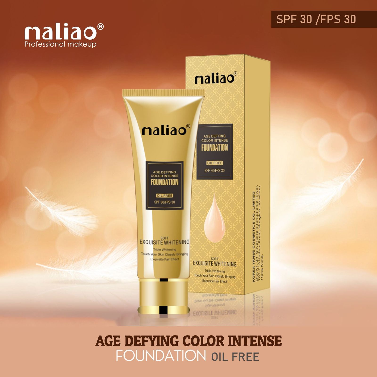 Maliao Age Defying Foundation Full Coverage Anti-Aging Matte Finish