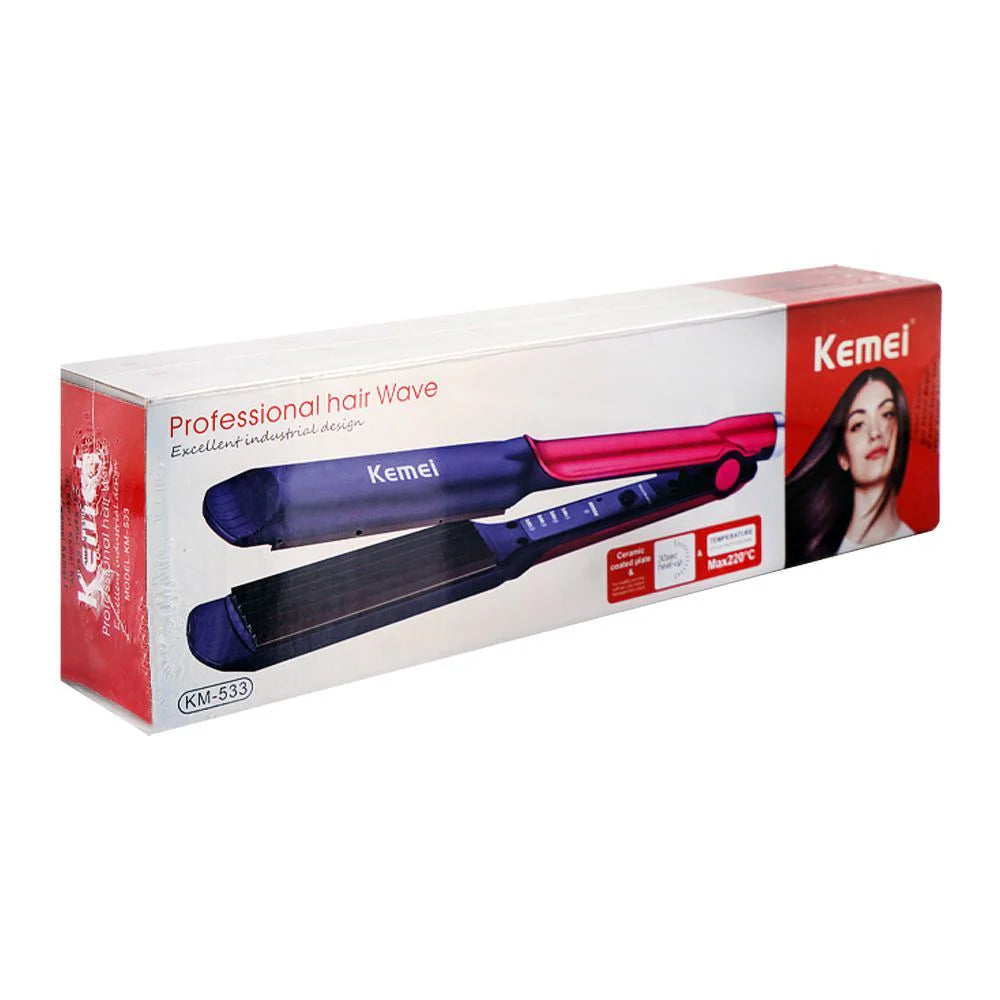 Kemei Ceramic Coated Plate Hair Crimper 40W 220-240V KM-533
