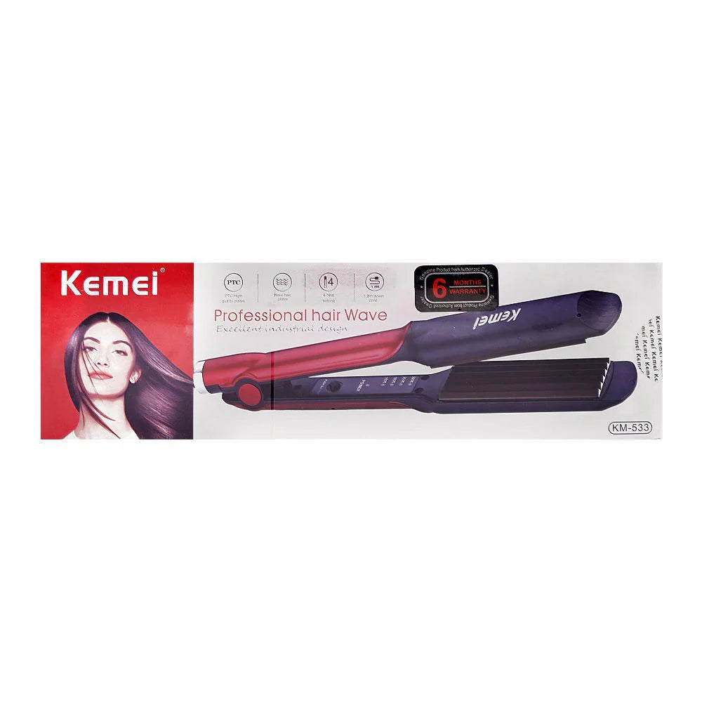 Kemei Ceramic Coated Plate Hair Crimper 40W 220-240V KM-533