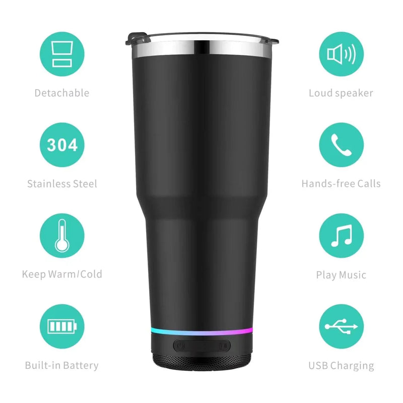 Bluetooth Speaker Stainless Steel Tumbler