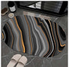 Non-Slip Gold Black Texture Bath Mat