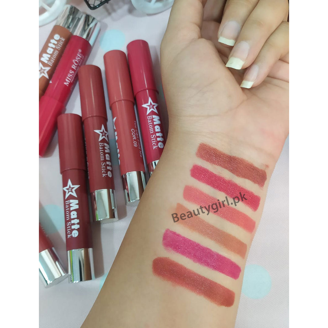 Miss Rose Lip Crayon 6pcs