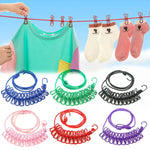 Multifunction Portable Clip Hang 185cm Drying Rack Clothes Line With 12 Clip