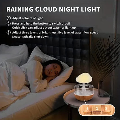 Mushroom Rain Humidifier With Night Light