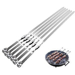 Stainless Steel BBQ Skewers Stick Premium Quality Pack of 6