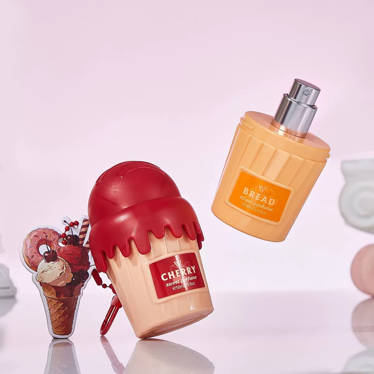 Mini Ice Cream Perfume Keychain for Girls