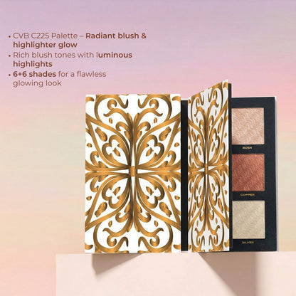 CVB Highlighter Blusher Palette Lightweight  Soft Textured Showstopper C225