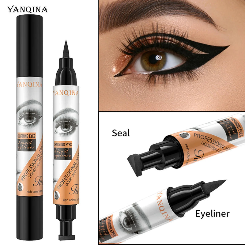 Yanqina 2in1 Double End Waterproof Stamp Eyeliner