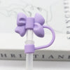 Silicone Cute Bow Straw Stopper Cover Cap Pack Of 2