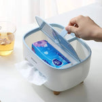 Multifunctional Ecco Tissue Box With Remote Mobile Glasses And Pen Holder