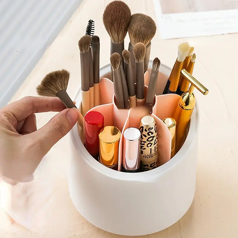 360 ° Rotating Makeup Pen Brush Storage Box Portable Lipstick Eyebrow Pen Eyeshadow Pen Brush Holder Organizer