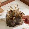 3 Layer Acrylic Heart Shape With Deer On Top Head Jewelry Organizer