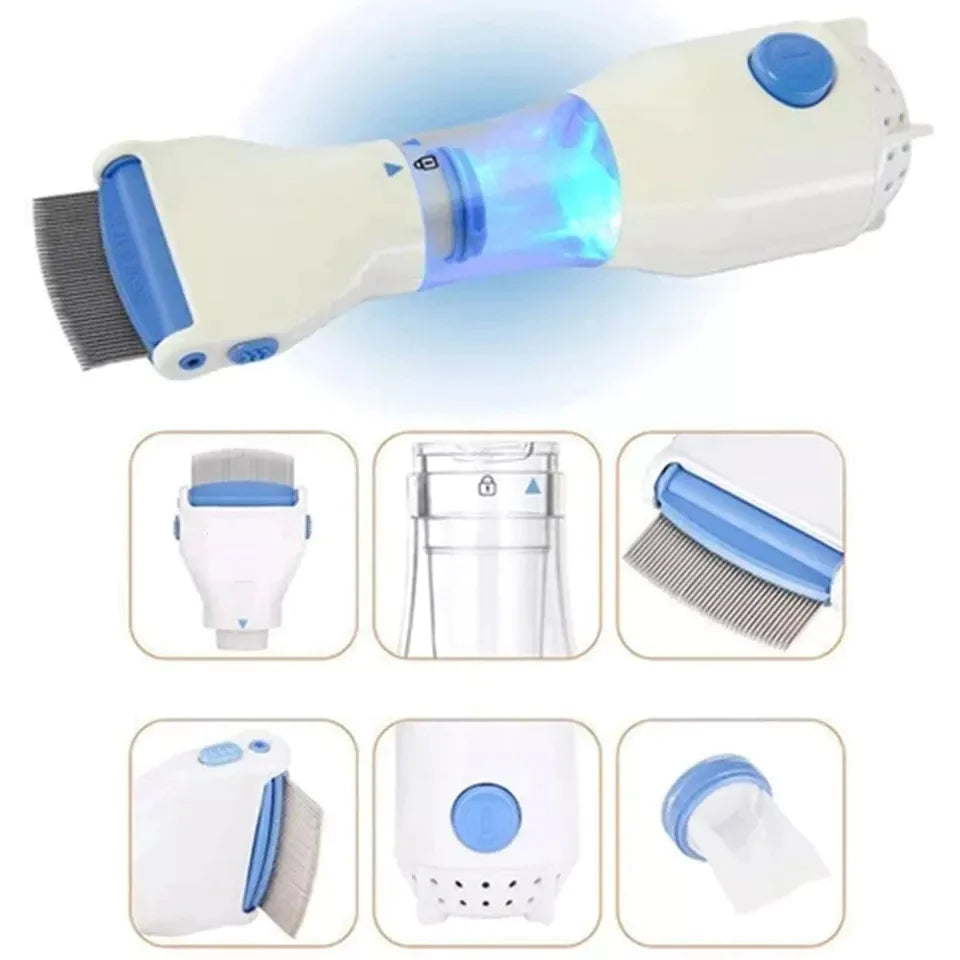 V Comb Electronic Head Lice Removal Machine Anti Lice Machine with 4 Free Filters