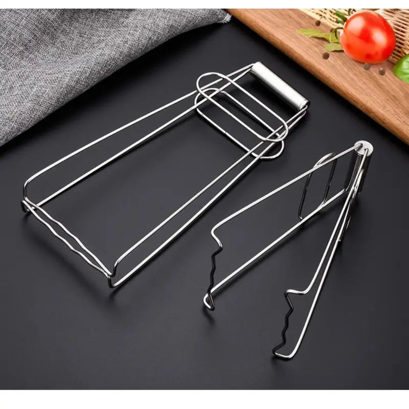 Multifunctional Stainless Steel Pot Tongs Tray Clip Lifter