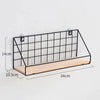 Wall Mounted Checks & Boxes Wall Shelf Storage Rack Organizer