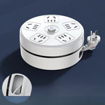 Retractable Extension Cord 5 Outlet Flat Plug Board Multi Hole Plug Electric Board Socket With Wire Plug