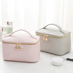 Set of 3Pcs PU Leather Makeup Travel Bag