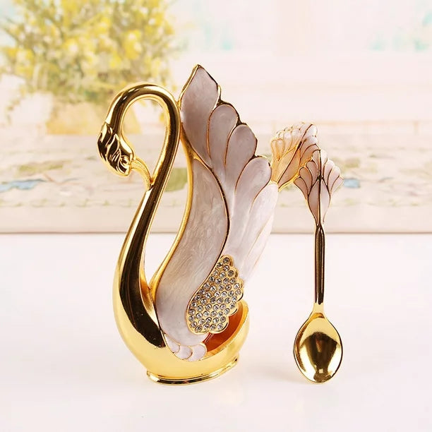 Swan Shaped Tea Spoon Holder