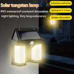 Double Head Antique Solar Sensor Lamp Solar Warm Lighting Lamp Outdoor Wall Lights