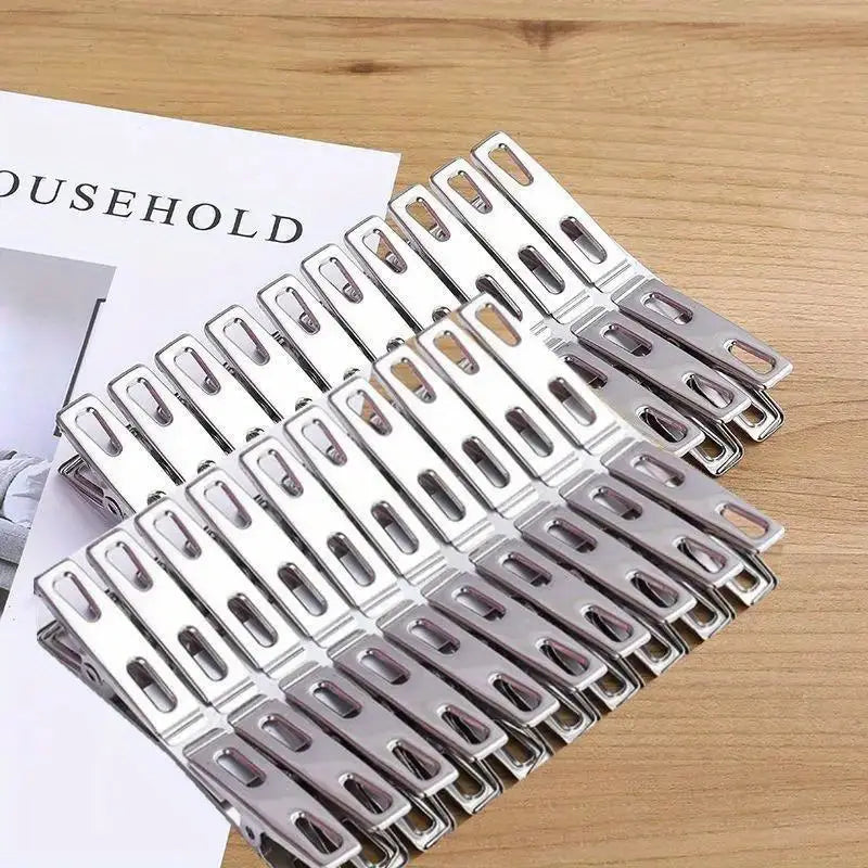 Stainless Steel Clothes File Clips Laundry Drying Clips Pack Of 20Pcs