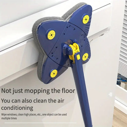 360° Rotatable Magic Mop 4 Side Adjustable Clover Dust Cleaning Mop