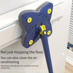 360° Rotatable Magic Mop 4 Side Adjustable Clover Dust Cleaning Mop