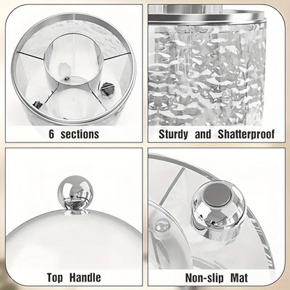 Luxury 360° Rotating Brush Holder Makeup Organizer with Dustproof Cover