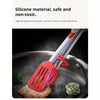 Stainless Steel With Silicone Three Line Food Clip For Fried Steak Tong 12 inch