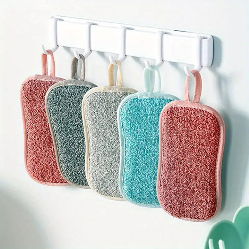 Ultra-Absorbent Microfiber Soft & Durable Dual-Sided Scrub Sponges Dishwasher 2Pcs Pack