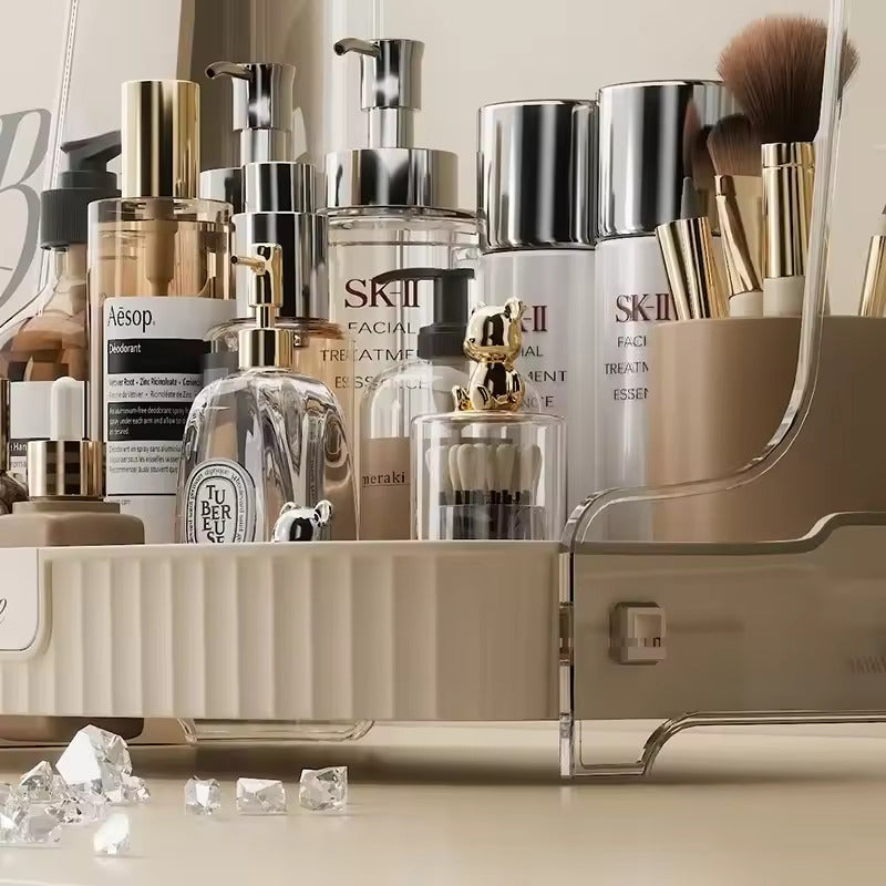 Desktop Double Layer Bathroom Organizer Shelf Cosmetic Storage Rack Holder