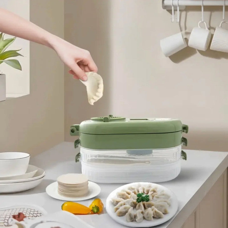 Multifunctional Dumpling Maker Manual Dough Press Mold With Storage Box