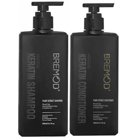 Bremod Keratin Shampoo & Conditioner Plant Extract Nutrition 400ml