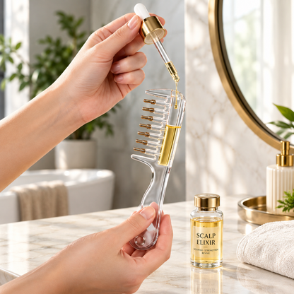 Crystal Serum Applicator Scalp Massage Comb
