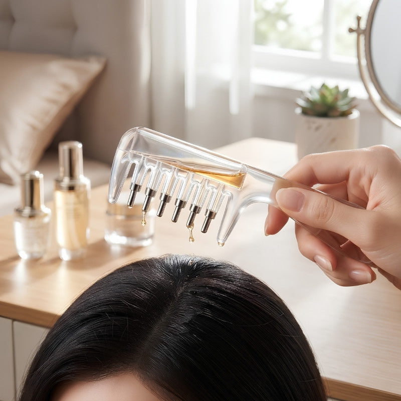 Crystal Serum Applicator Scalp Massage Comb