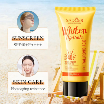 Sadoer Whiten Hydrate Hyaluronic Acid SPF40+ White Hydra Sunscreen Gel