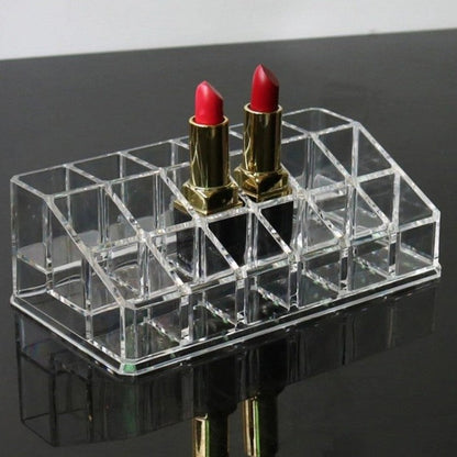 Transparent Acrylic Lipstick Makeup Organizer 18 Grid