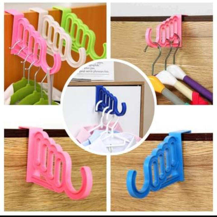 Multifunction Foldable Clothes Hanger Drying Rack 5 Hole Suit Plastic Organizer