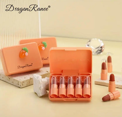 Dragon Ranee Carrot Mini Lipstick 5Pcs Set