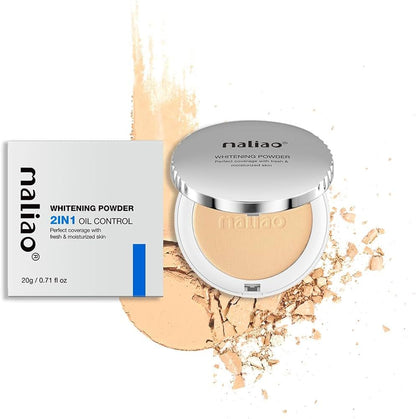 Maliao Whitening Powder 2-in-1 Oil Control Compact Powder