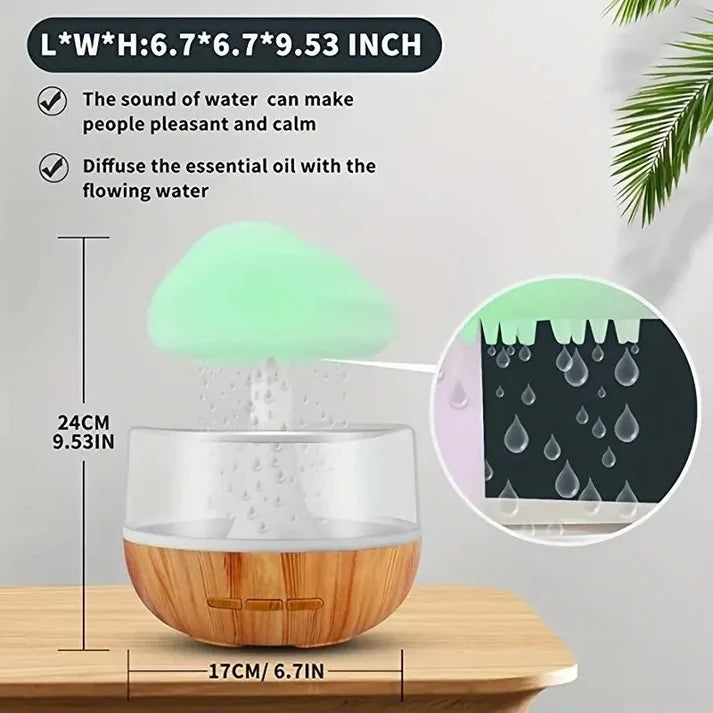 Mushroom Rain Humidifier With Night Light