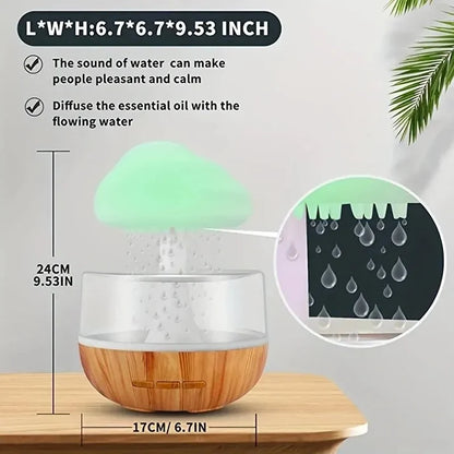 Mushroom Rain Humidifier With Night Light