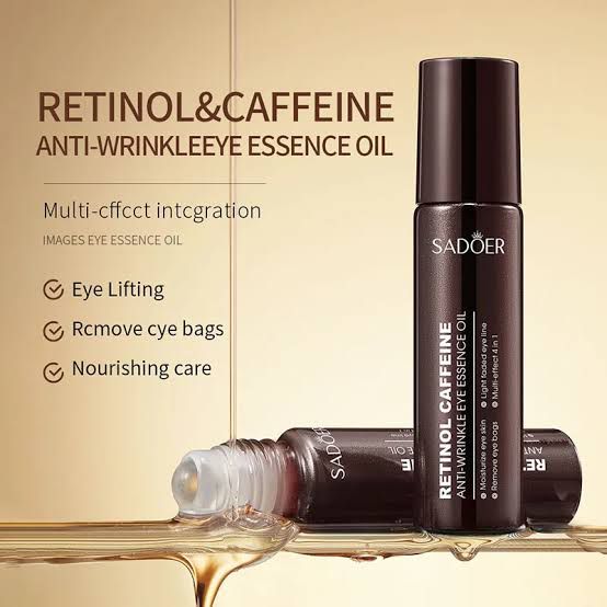 Sadoer Retinol & Caffeine Anti Wrinkle Eye Essence Oil Roll on
