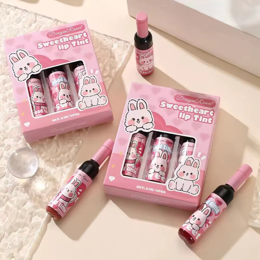 Dragon Ranee Sweetheart Wine Shaped Lip Tint Set Of 3