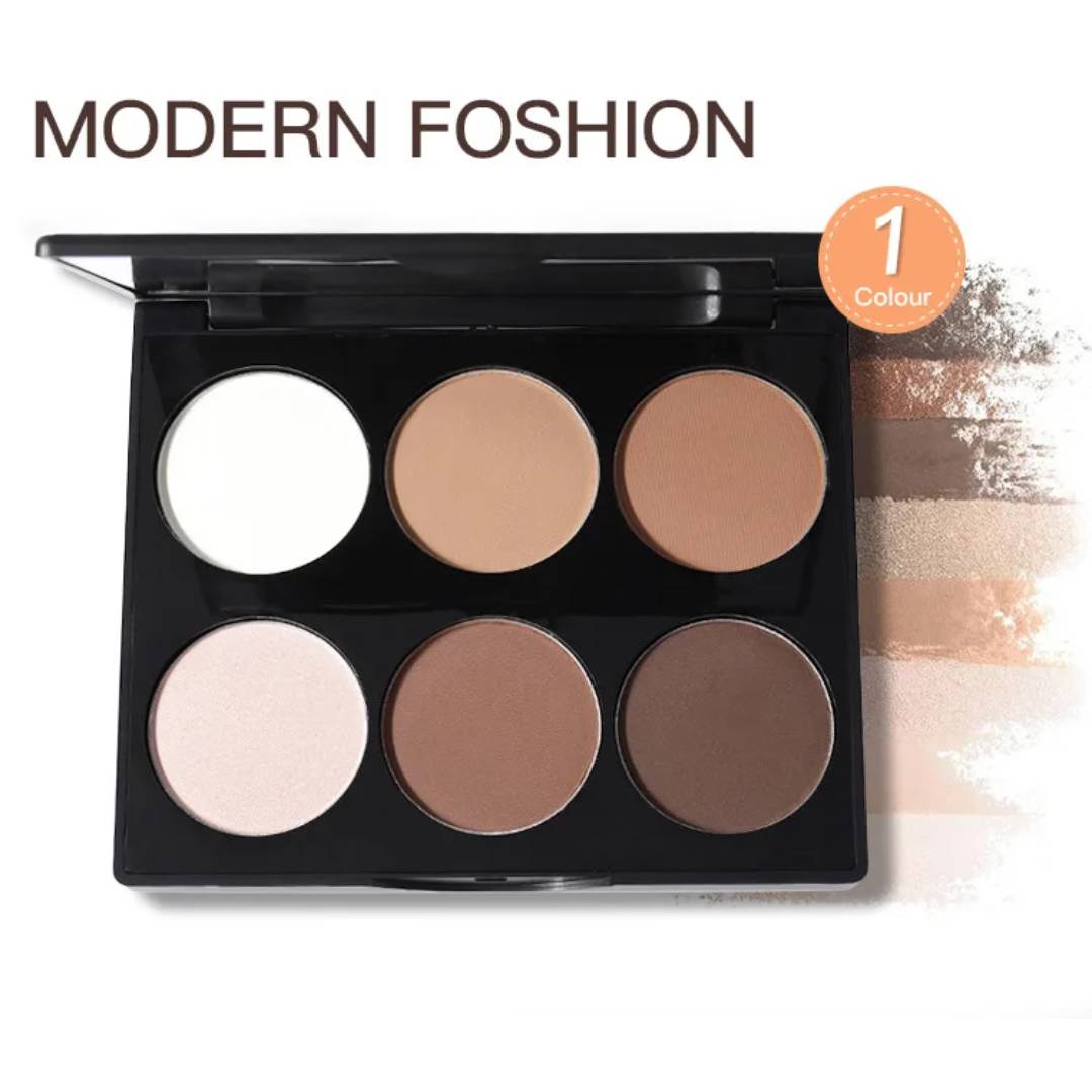 MAYCHEER Modern Fashion 6 Color Shaping Contour Eyebrow Eyeshadow Powder Palette