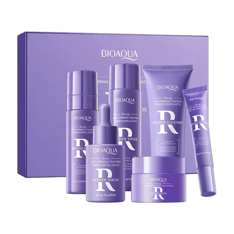 Bioaqua 6 in 1 Retinol Anti Wrinkle Tighten High Moisture Skin Care Set