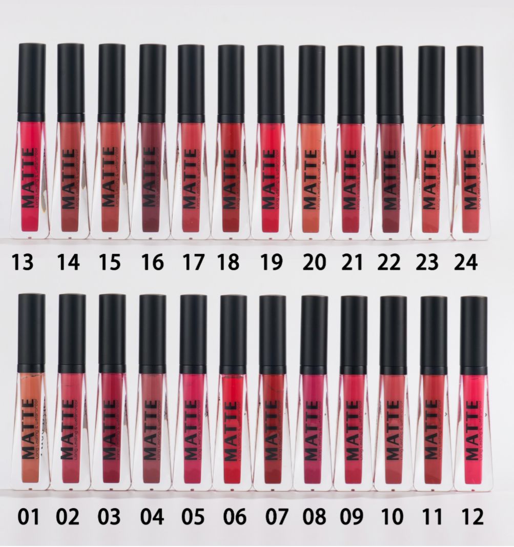 Miss Rose Matte Lip Gloss 12pcs Set