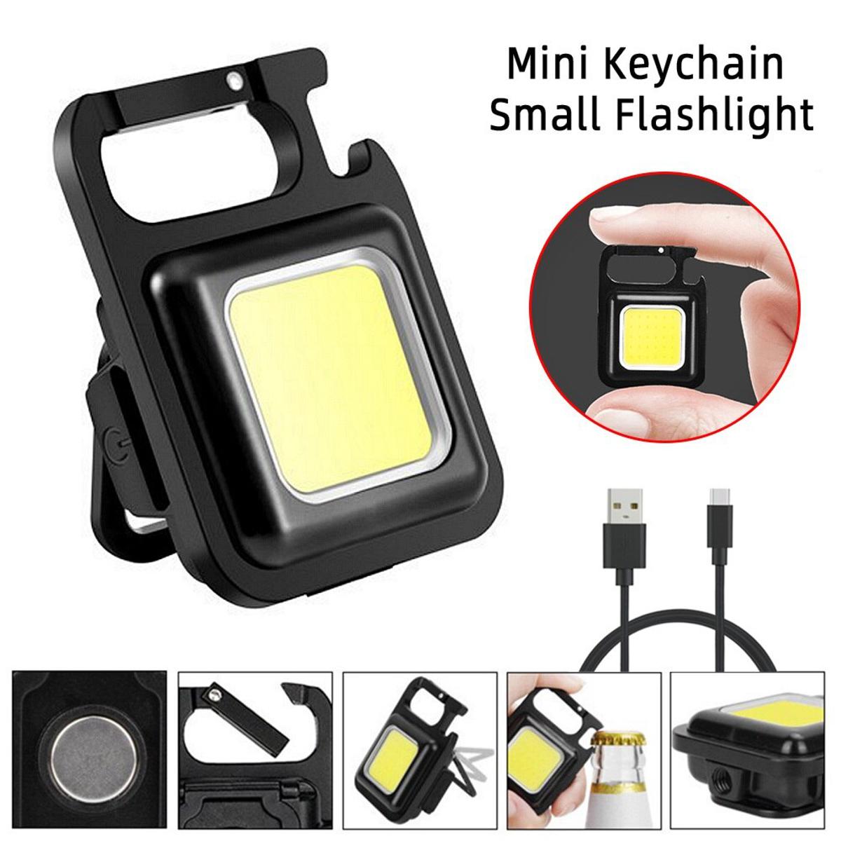 COB Rechargeable Key Chain Light Metal