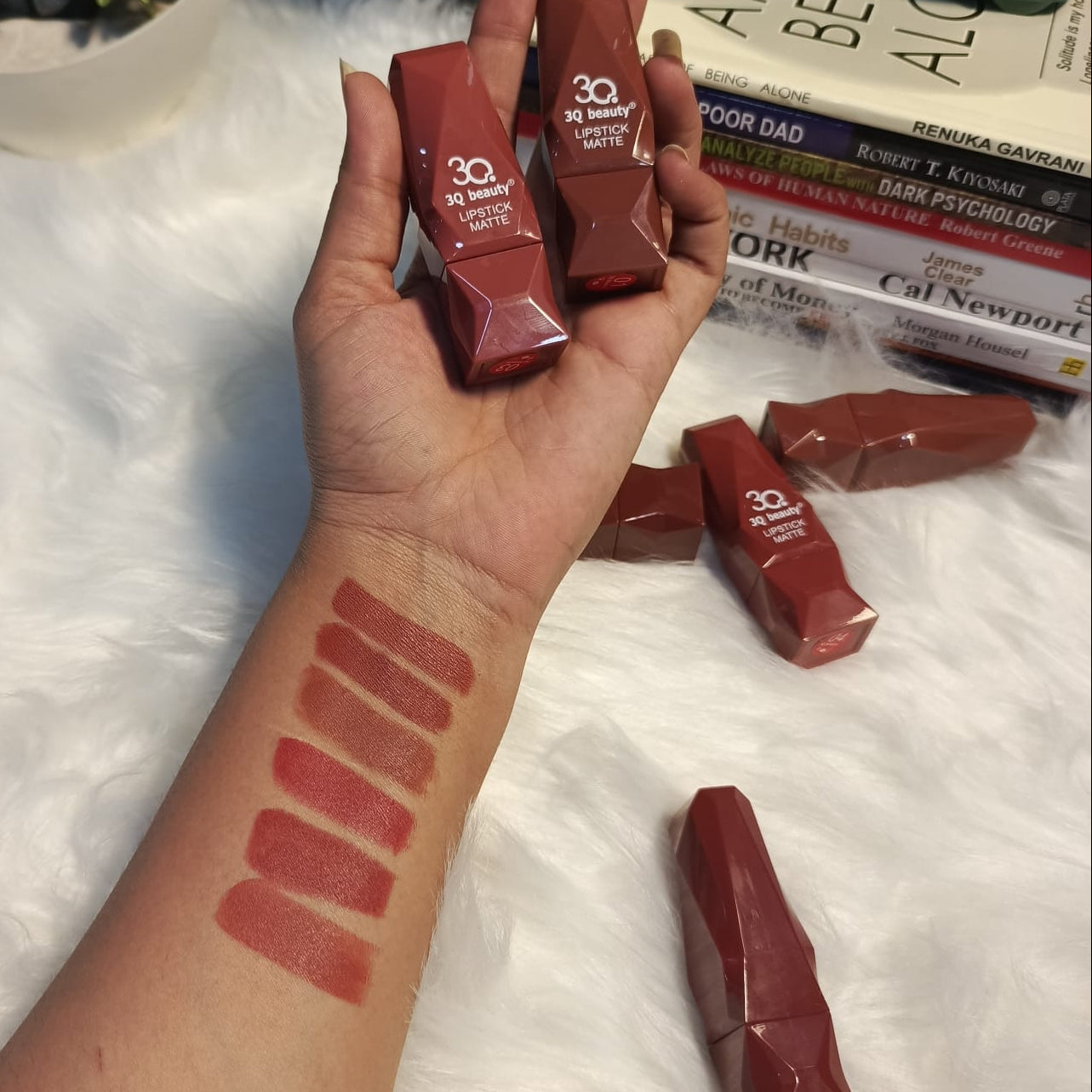 3Q High Coverage Matte Lipsticks Set (Nude Edition)