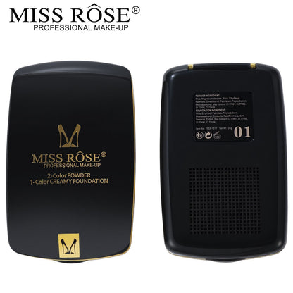 Miss Rose 3 Color Powder Fashion with Mirror